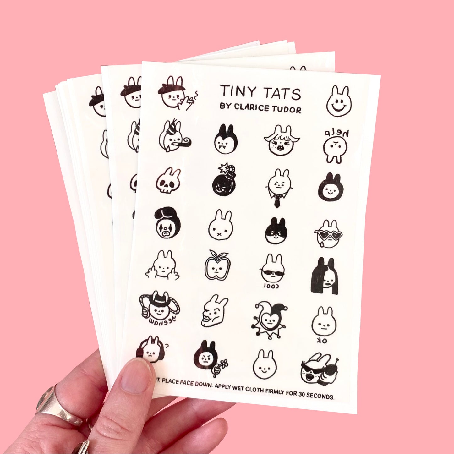 Tiny Tats Temporary Tattoo Sheet