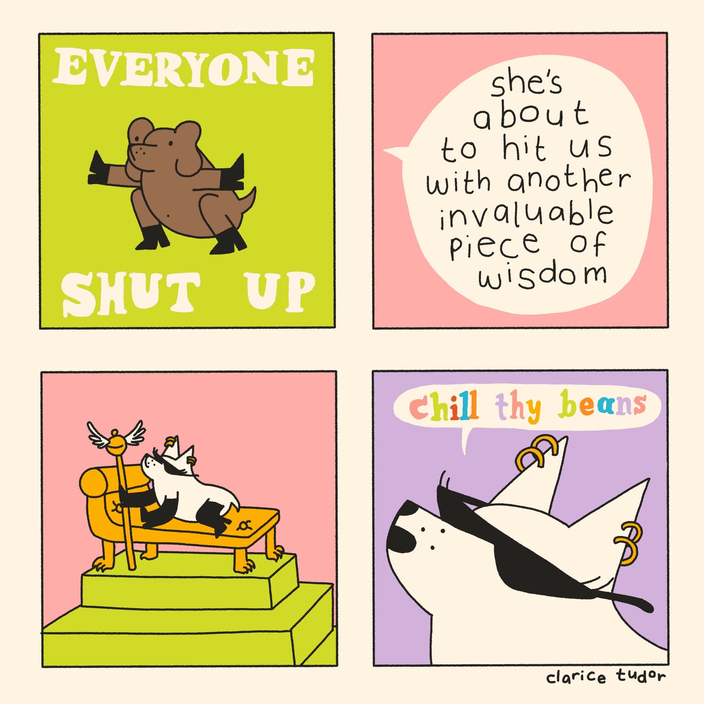 Chill Thy Beans Comic Postcard Print