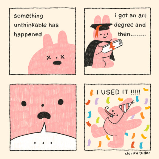 Art Degree Comic Postcard Print