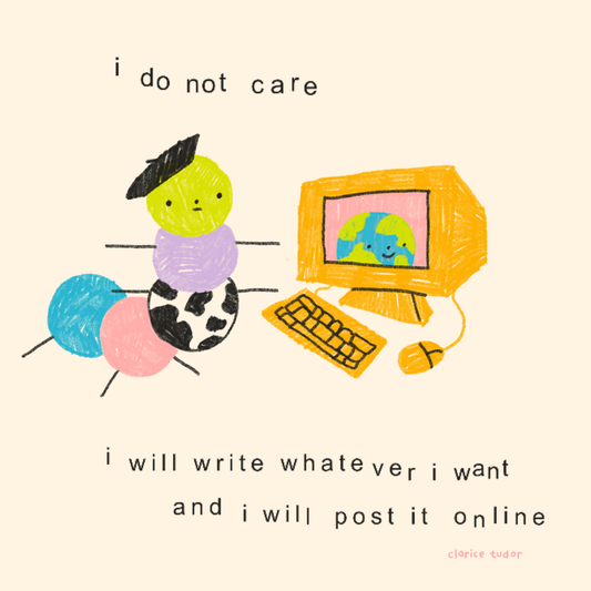 I Do Not Care Comic Postcard Print