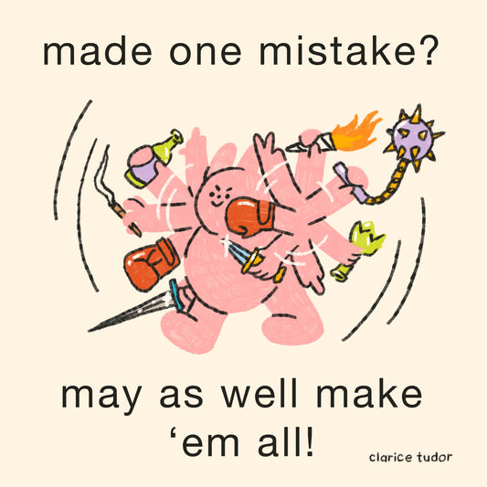 Mistakes Postcard Print