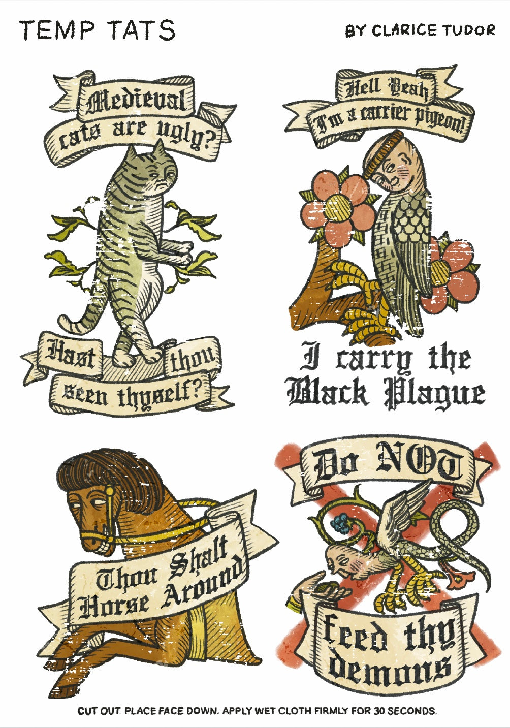 Medieval Temp Tats Sheet