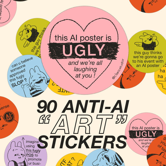 [PATRONS ONLY] Anti-AI "Art" Sticker Pack