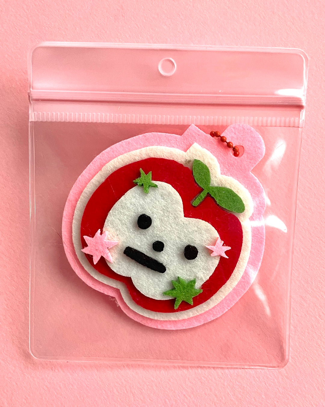 Apple Felt Keyring