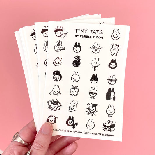 [PATRONS ONLY] Tiny Tats Temporary Tattoo Sheet