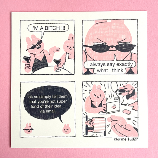 I'm a Bitch Postcard Print