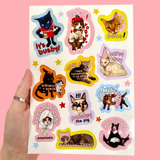 [PATRONS ONLY] Cat Sticker Sheet 2