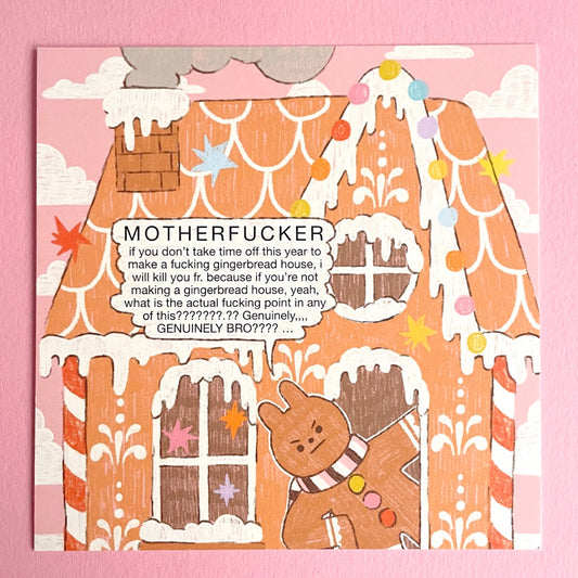 Gingerbread House Postcard Print