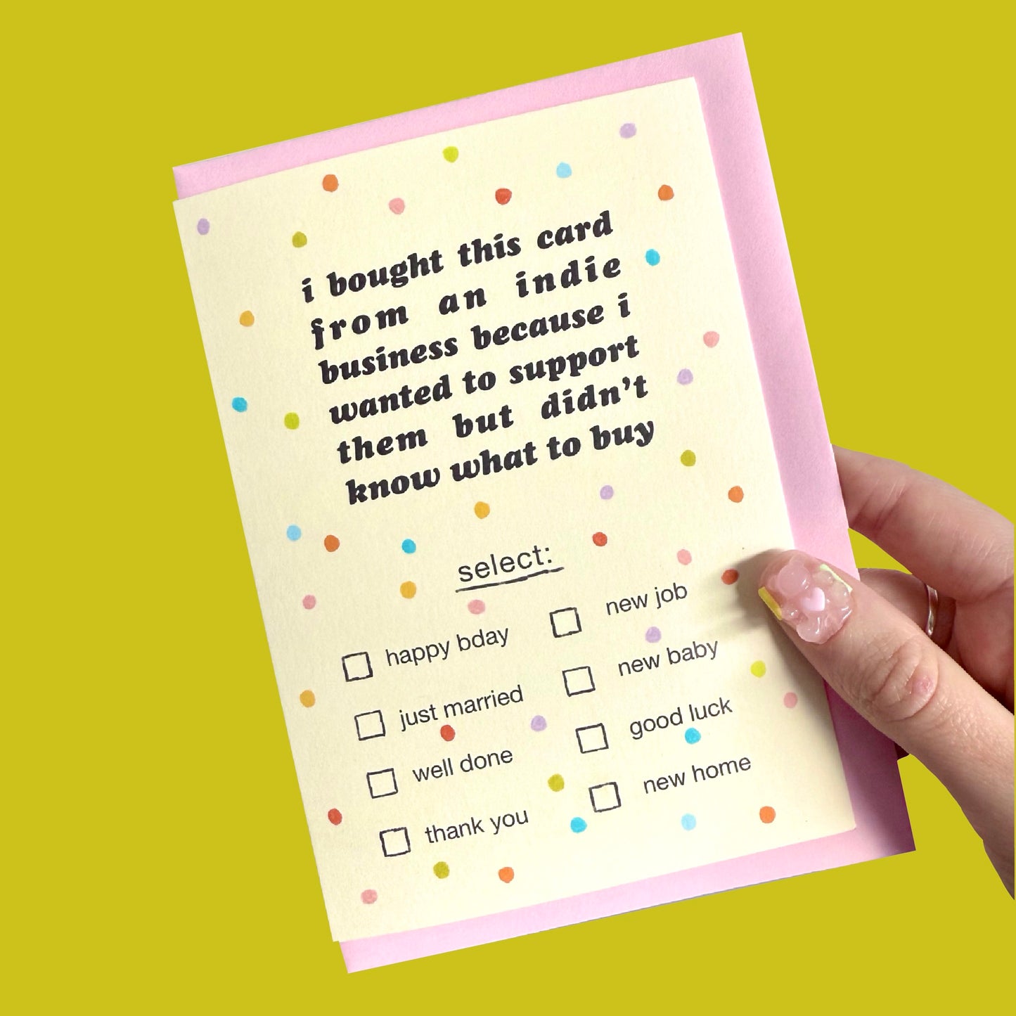 Indie Biz Greetings card