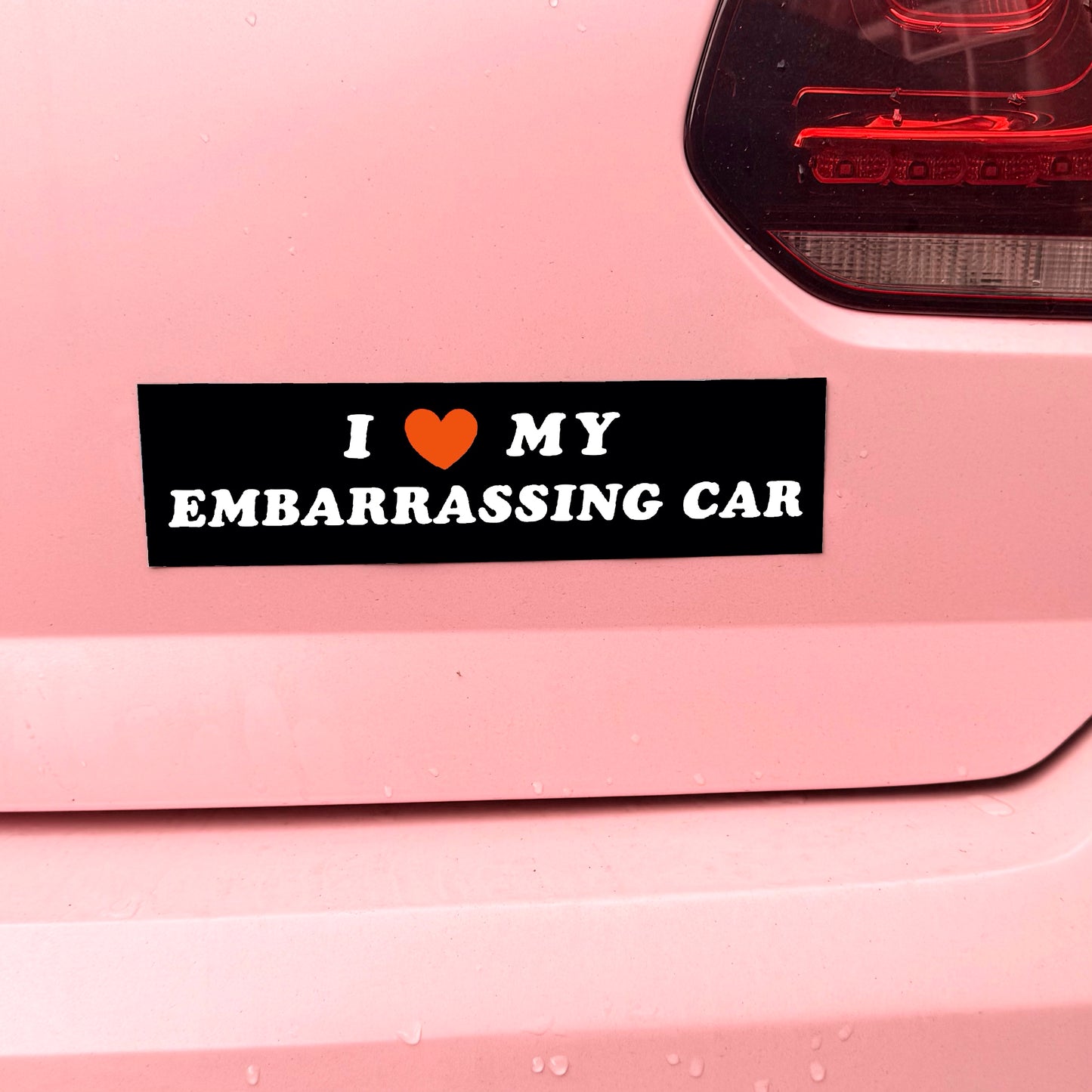 I <3 My Embarrassing Car Bumper Sticker