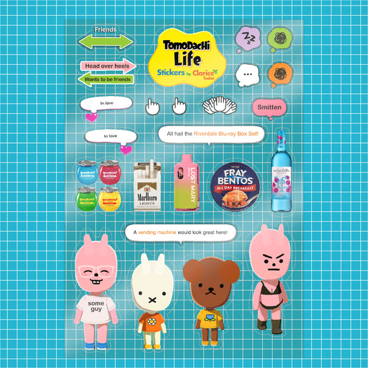 Tomodachi Life Sticker Sheet